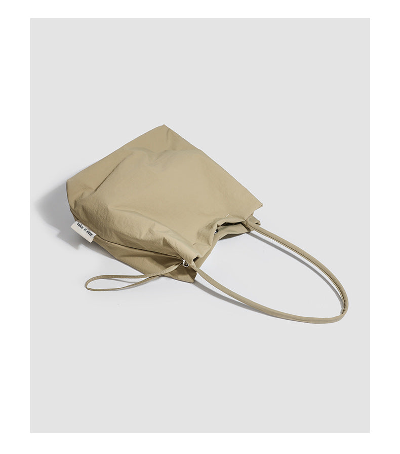 Oxford Cloth Workwear Korean Style Large Capacity Totes Idle Style Solid Color Leisure Class Commuter Shoulder Bag Bags