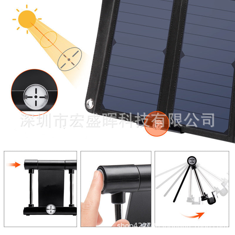 28WSUNPOWER Solar Folding Bag Charging Bag Solar Panel 5V Fast Charging Mobile Phone USB Charger