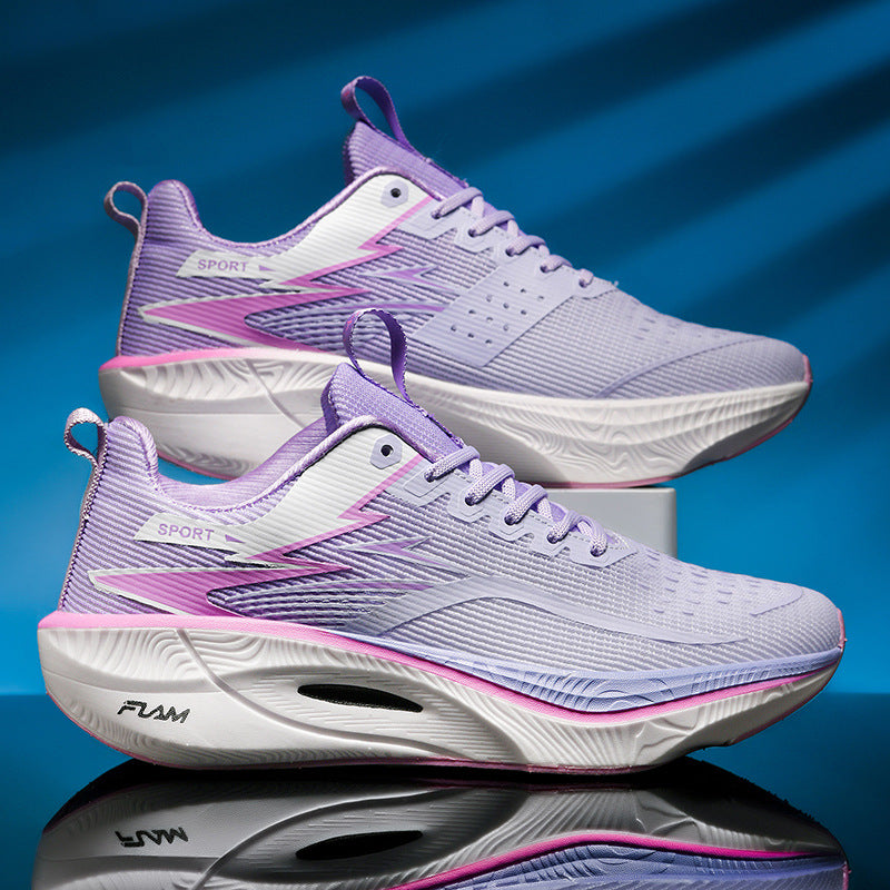 New Jogging Carbon Plate Running Shoes Men Women Couples Breathable Lightweight Marathon Training Outdoor Casual Sports Shoes