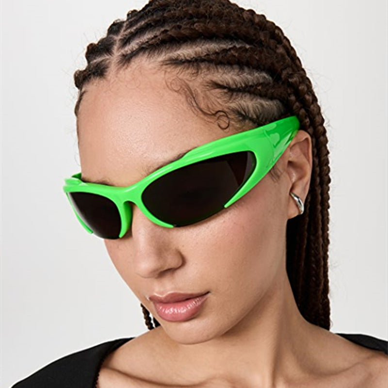 European and American Sports Windproof Cycling Sunglasses for Men and Women Sun Protection Personality Y2K Millennium Sunglasses Glasses Glasses