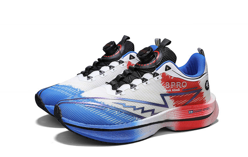 2025New8pro Full Palm Carbon Plate Racing Shock Absorption Running Shoes Men and Women Couples Rotating Buckle Youth Shoes Sports