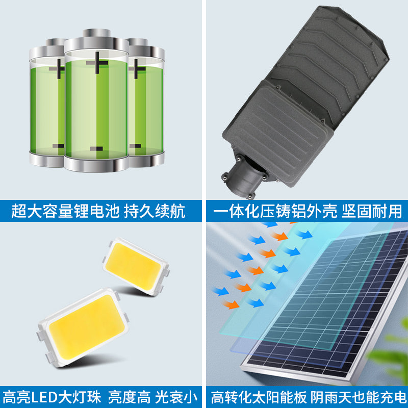 High Brightness Die-cast Aluminum Ip65 Waterproof Outdoor Street Light LED Solar Street Light