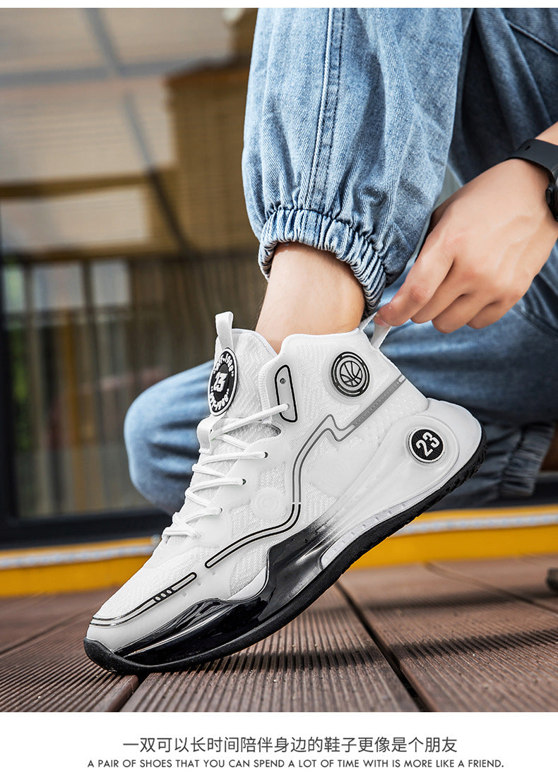 Versatile Practical Basketball Shoes Cushioning Children's Non-Slip Wear-Resistant Youth High-Top Breathable Comfortable Sports Shoes