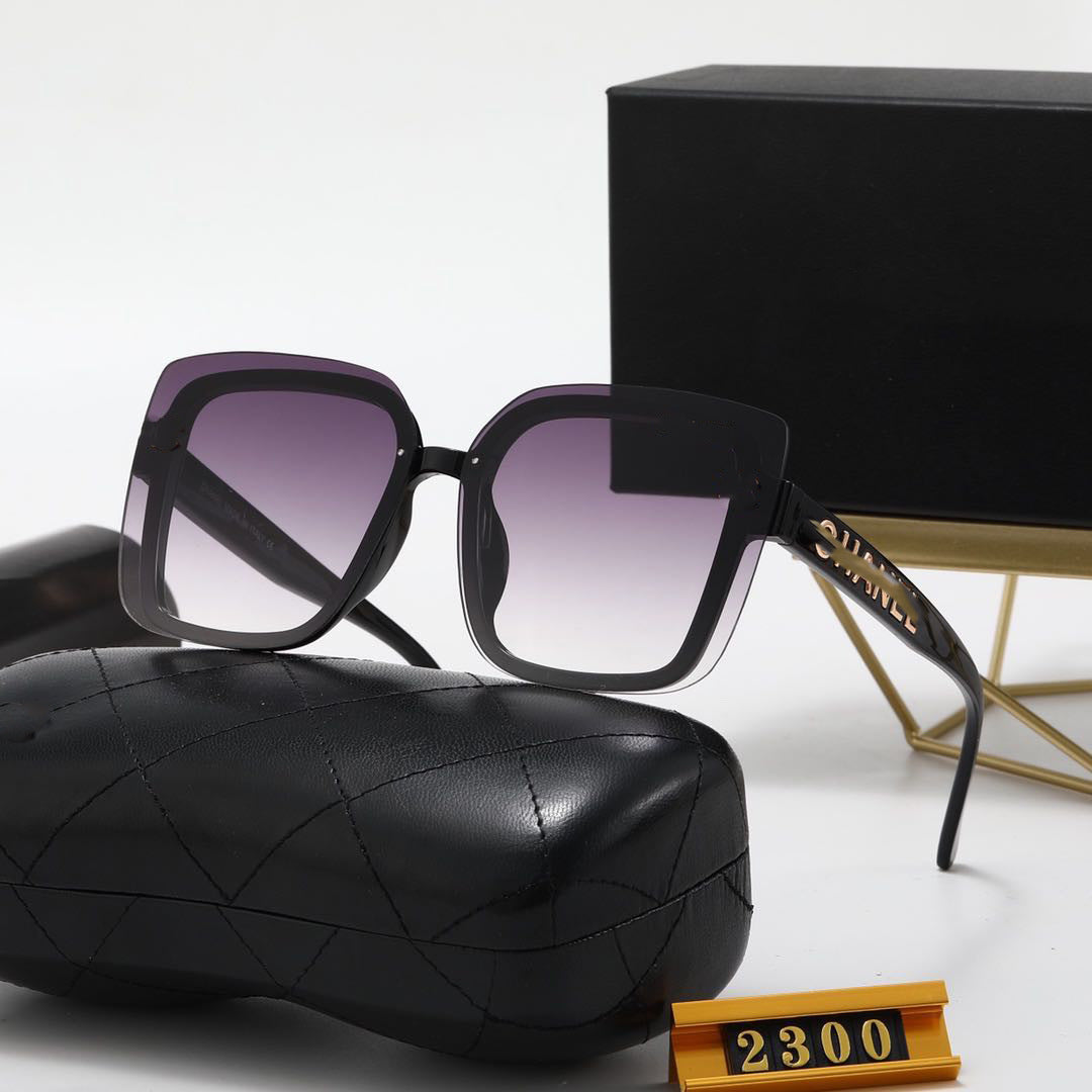 Chanel Style No Cut Edge Women's Sunglasses Trendy Fashion Hot Outdoor Sun Protection ins Wind Sunglasses
