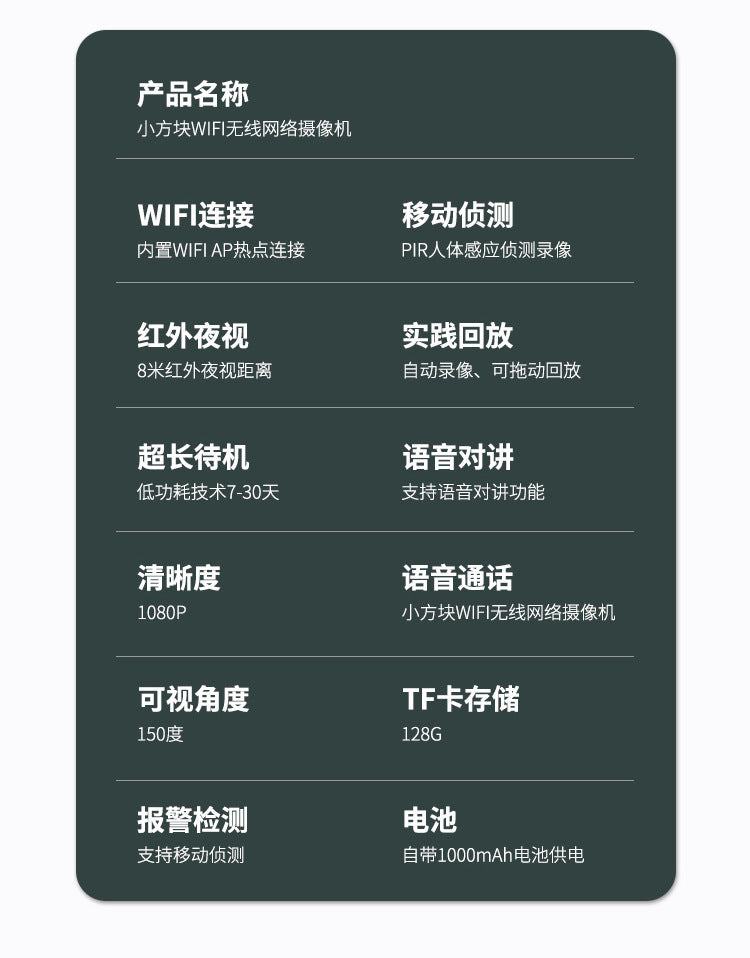 300Wanjia Indoor Mobile Remote Monitoring Camera F101High Definition Battery4G Surveillance Camera