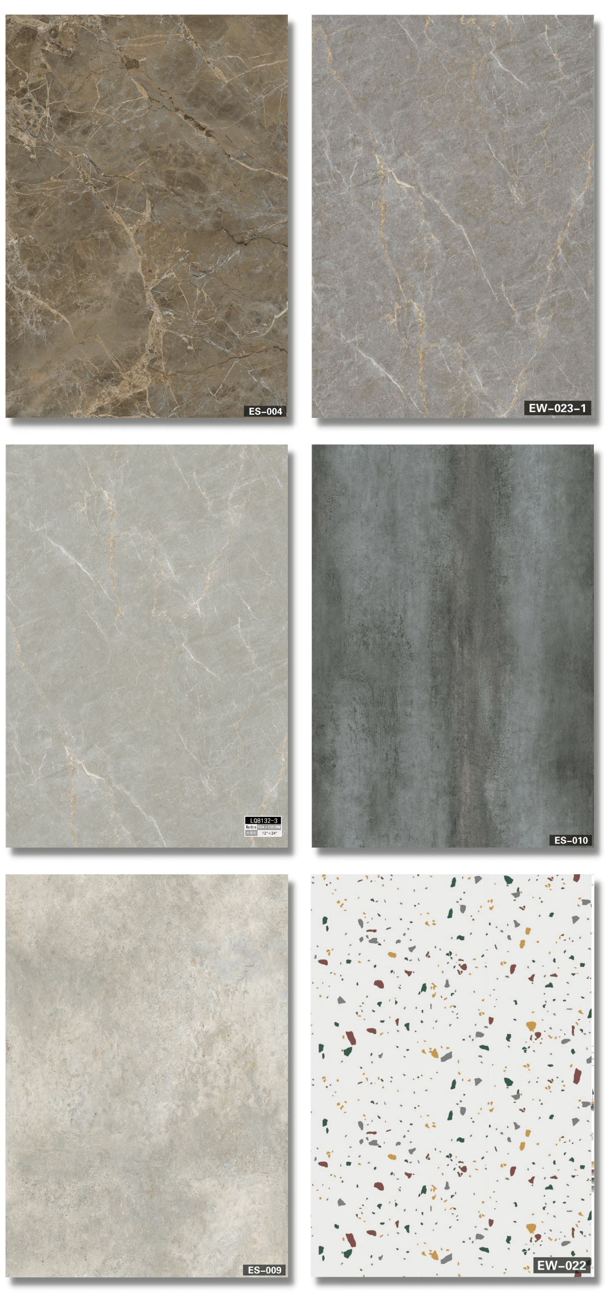 Waterproof Modern  Marble Inside Click Pvc Spc Flooring Panel