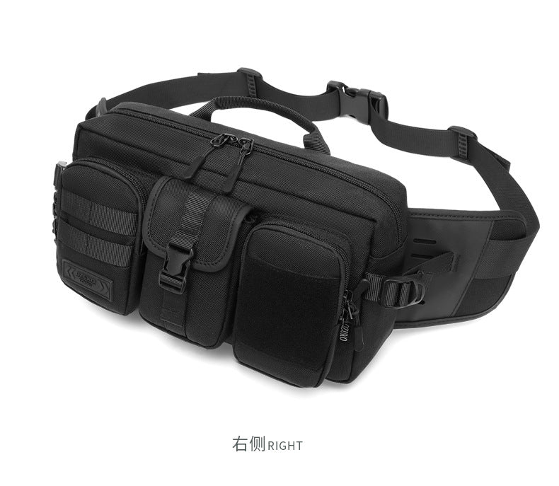 OZUKO Tactical Waist Bag Men's Multifunctional Crossbody Bag Waterproof Outdoor Large Capacity Sports Portable Men's Bag