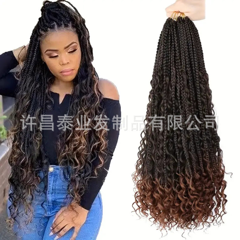 Three-strand Braid Concubine Xuchang Chemical Fiber Crochet Hair European and American Style Wig Braid Goddess Box Braids Hair