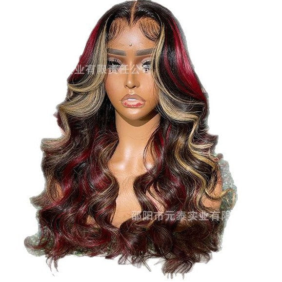 Highlight Ombre Lace Front Wig 13x4 Wavy Lace Glueless Wig