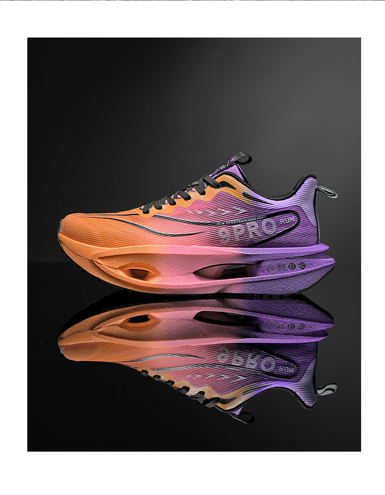 Summer Red Rabbit9PRO New Popcorn Carbon Plate Hollow Running Shoes Breathable Jacquard Comfortable Casual Sports Shoes