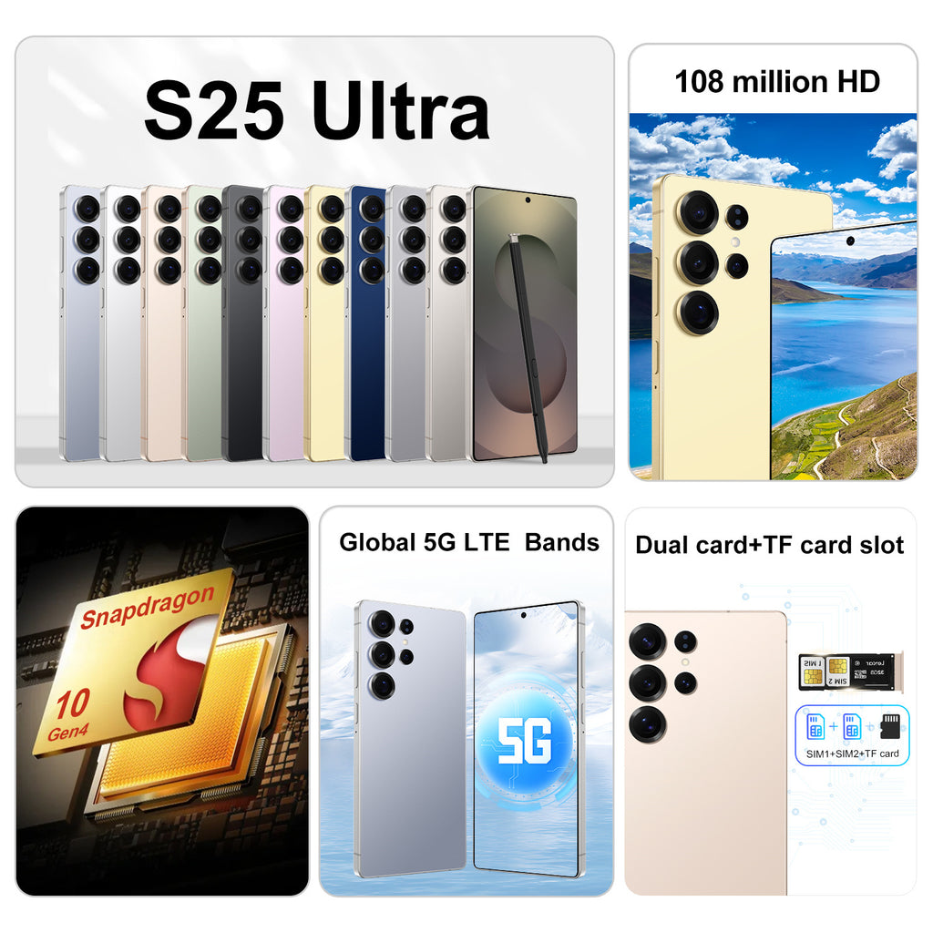 Popular S25Ultra Android7.3inch smartphone16+1T AliExpress Mobile Source Factory