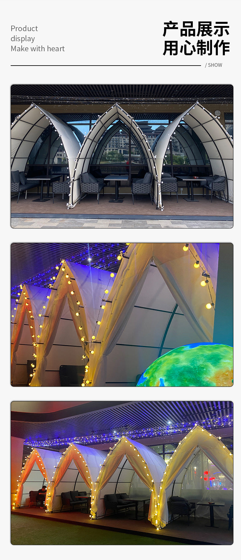 Outdoor Small Sailboat Tent Indoor and Outdoor Internet Celebrity Dining BBQ Tent Small Waterproof Windproof Beach Camping Tent