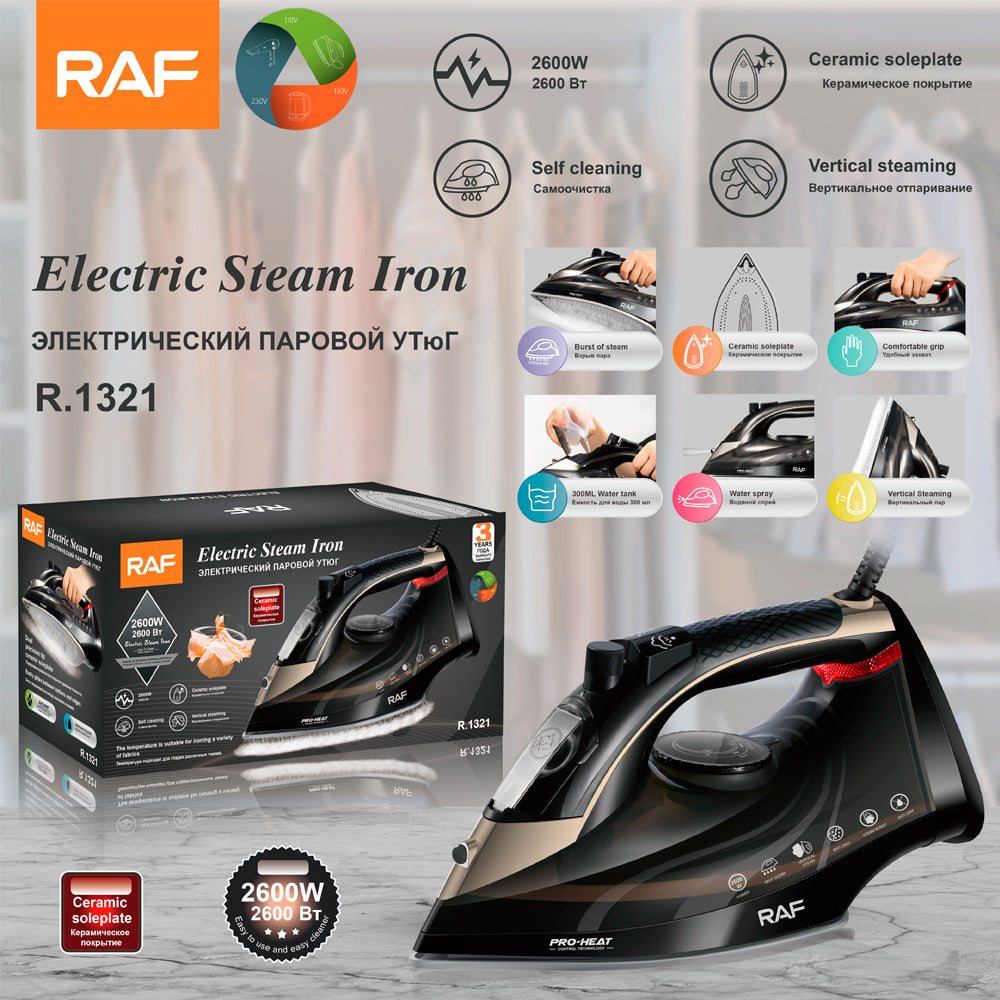 RAF European standard dry and wet dual-use steam iron for home use Handheld Ironing Electric Iron Portable Garment Steamer R.1321