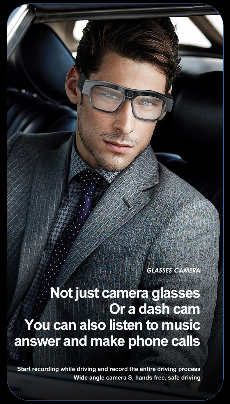 AI Glasses mate2Black Technology Translation Bluetooth Glasses Camera Photo Outdoor Windproof Card Insert Video Glasses