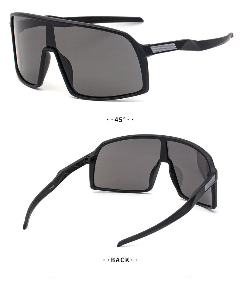 Polarized Sports Sunglasses for Women, European and American Fashion, Windproof Outdoor Cycling Sunglasses, Integrated Colorful Men's Trendy Fishing Glasses