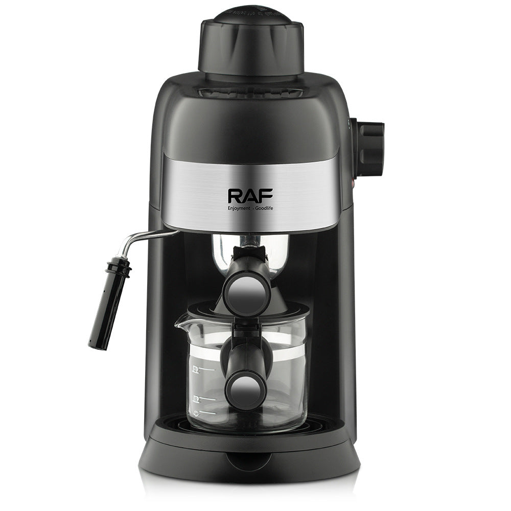 RAF European Standard Italian Coffee Machine for Home Use, Small Semi-Automatic High-Pressure Steam Milk Frother for Office