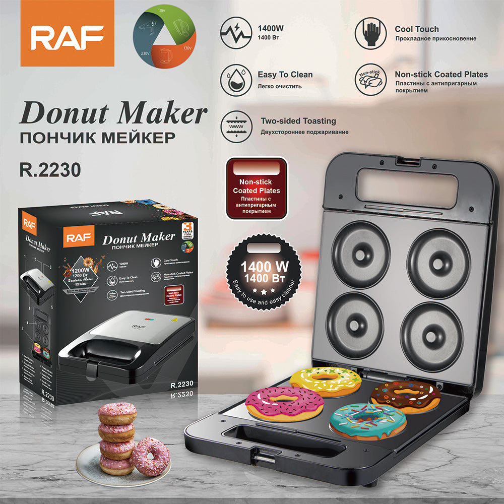 RAF European Standard Household Donut Breakfast Maker Internet Celebrity Mini Cake Round Cake Maker Light Food Machine Baking2230