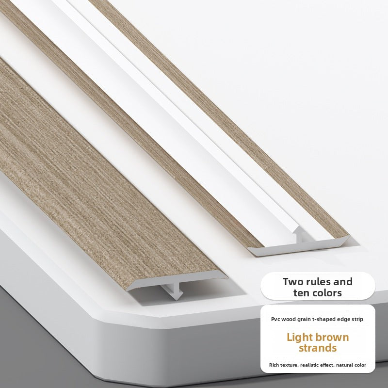 PVC Wood Grain T Decorative trim for wooden doors t Edge trim for wooden flooring, threshold trim, joint decoration, tile edge trim