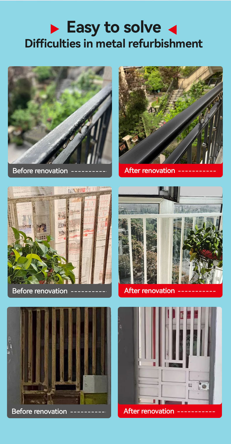 Metal Brush Paint Iron Door Window Railing Anti-Rust Water-Based Paint Balcony Renovation Color Change Coating Coloring