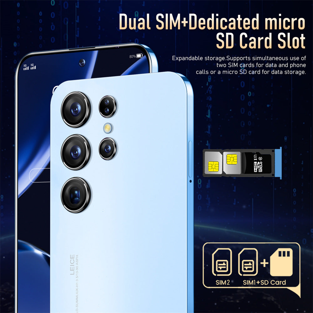 Mobile Phone S23+Ultra7.3Inch16+512G Memory All-in-One Machine Factory Direct Smart Full Screen