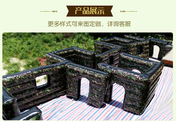 Inflatable Entertainment Sports Real Person cs Camouflage Wall Field Trench Wall PUBG Game Fortress Obstacle Inflatable Manufacturer
