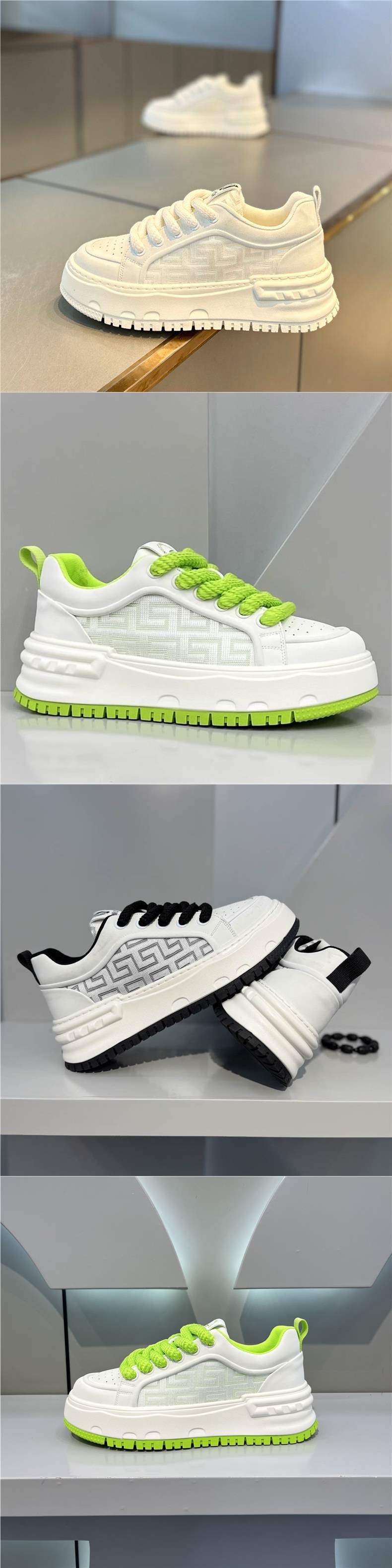 Men's New White Sneakers Mesh Breathable Casual Shoes Fashion Versatile Board Shoes Trendy Sports Shoes Loafers