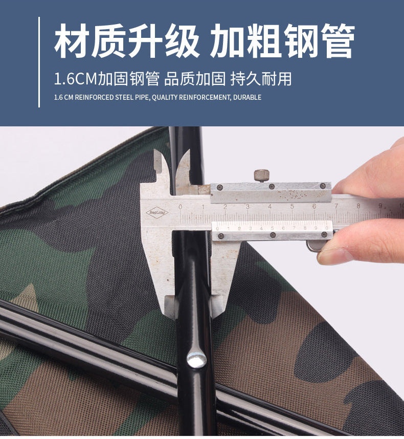 Source Factory Outdoor Camping Folding Chair Ice Pack Insulation Thickened Steel Tube Fishing Chair Portable Fishing Folding Chair