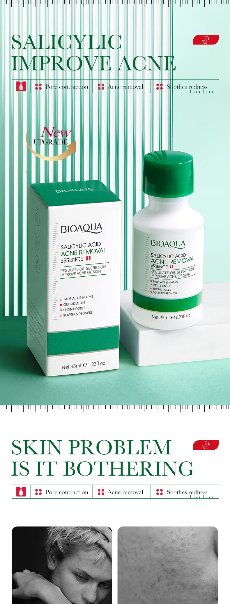 Full English Essence Serum35ml BIOAOUA Salicylic acid moisturizing and hydrating  wholesale