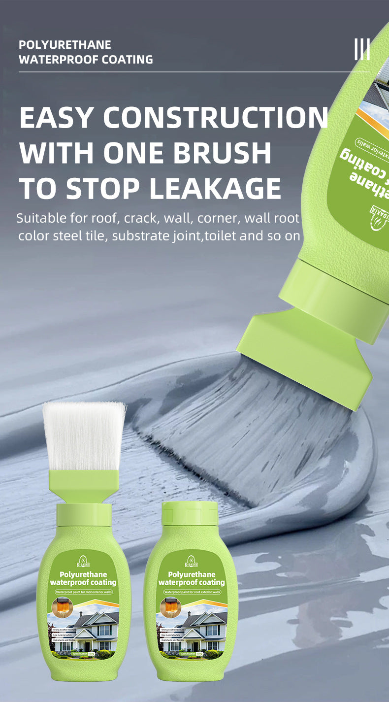 Water-Based Polyurethane Multi-Color Waterproof Leak Repair Roof Waterproof Glue Coating Brush House Leak Coating Sealant