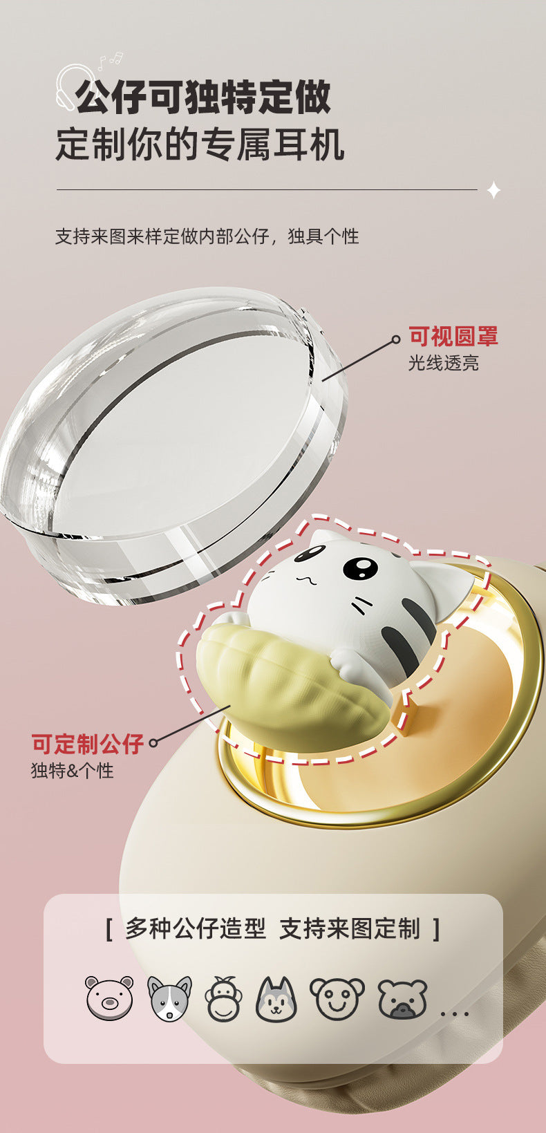 Wireless Headset Bluetooth Earphones Long Battery Life Student Children Cute Cartoon Gaming Headset