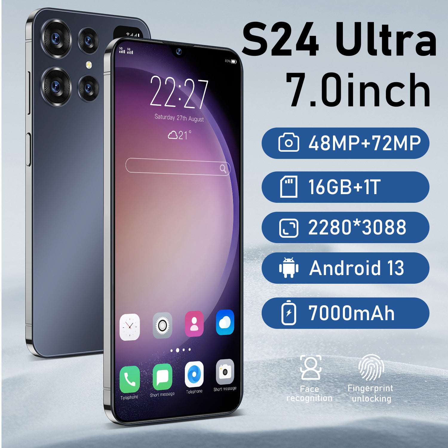 Hot-selling Mobile Phones S24Ultra Large Screen5G Android Intelligence16+1TB Mobile Phone Factory Wholesale(Popular)