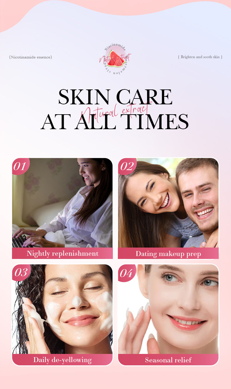 Niacinamide Watermelon Facial Cleanser SADOER Deep Cleansing Facial Cleanser Cross-Border Wholesale