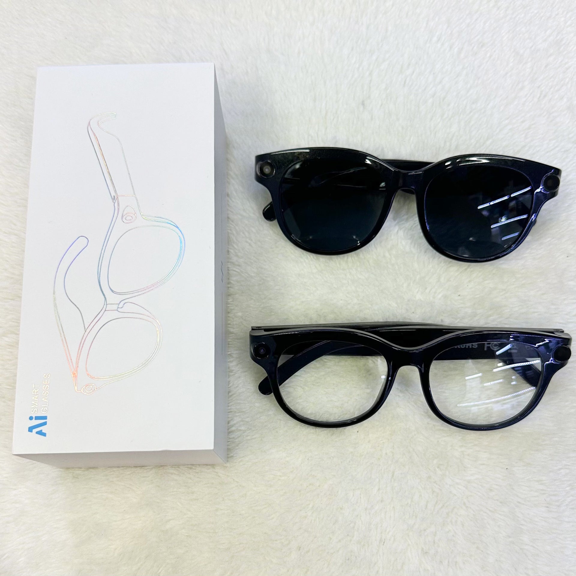 M89Smart Glasses200100 Megapixel Camera with Image Stabilization720P Video Recording WiFi6Transmission AI Simultaneous interpretation