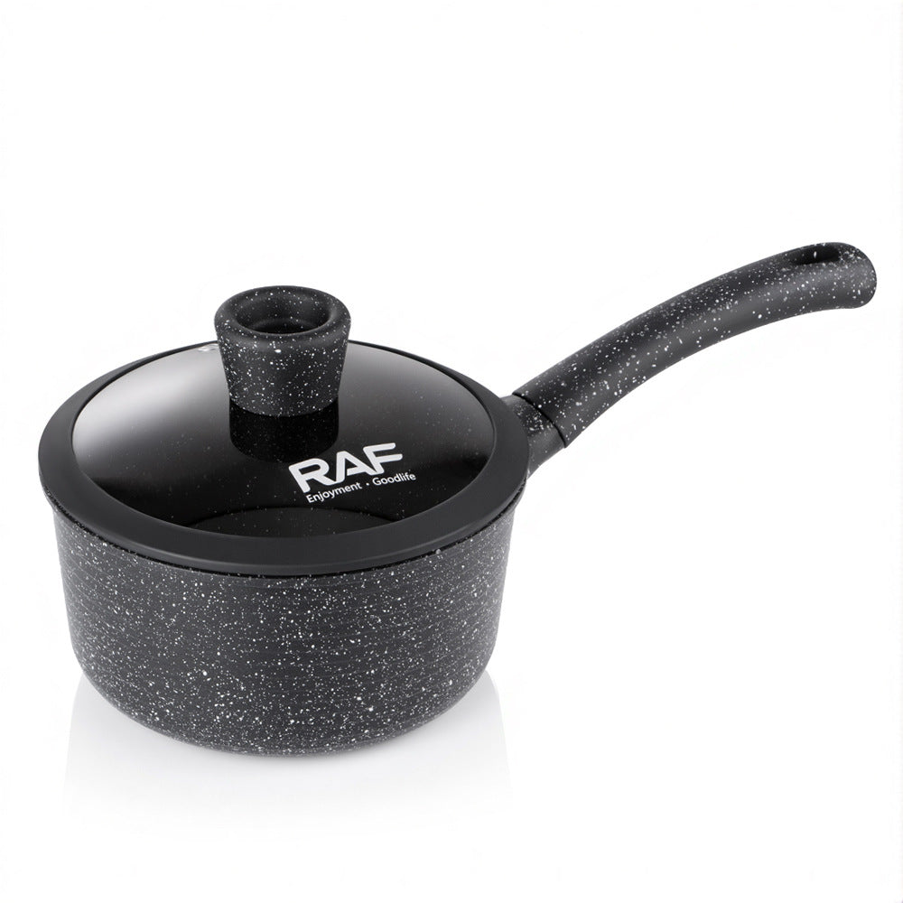 RAF Hot Sale Non-Stick Pan Ceramic Coating Inside and Out Flat Bottom Cooking Pan Universal Stove Cookware Set Ten-Piece Set