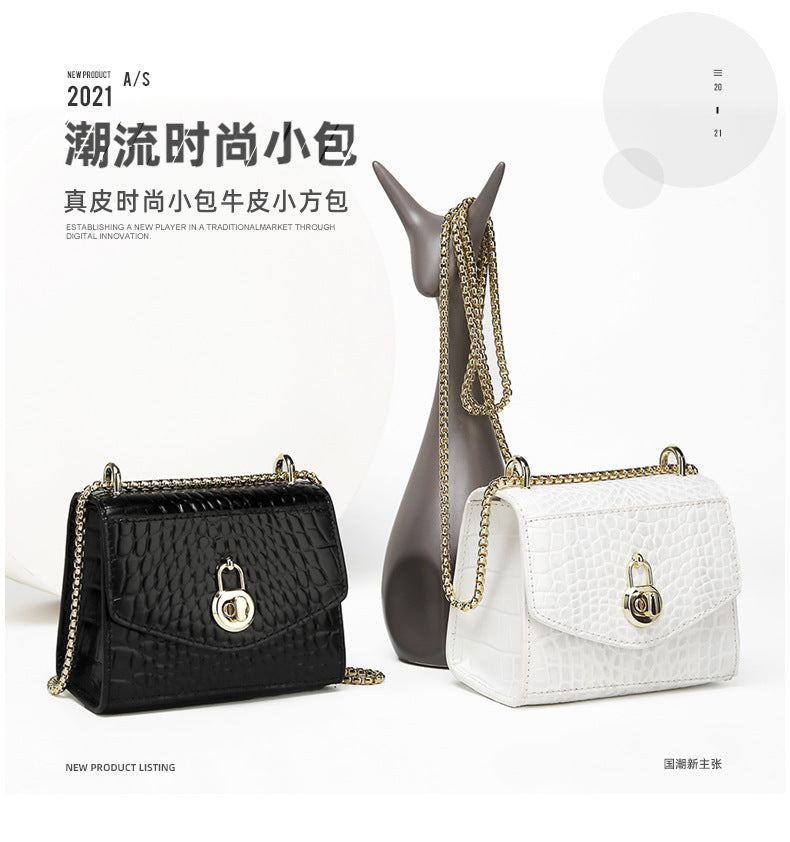 New Trendy Fashion Small Square Bag Retro Chic Single Shoulder Women's Bag Unique Niche Fresh Crossbody Women's Bag