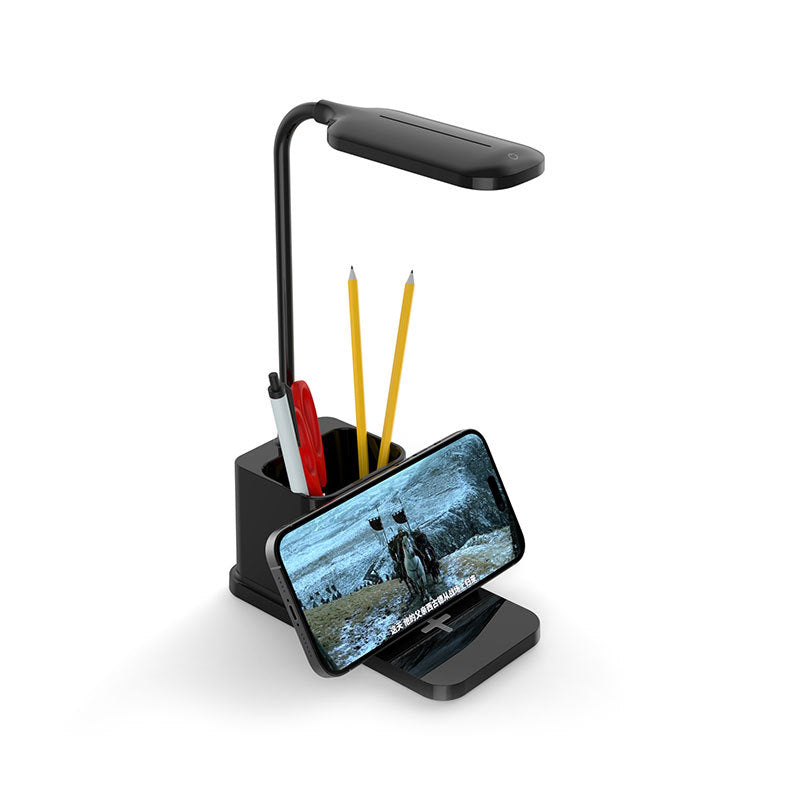 Desk Lamp for Study, Multi-Functional Wireless Charging, Eye Protection, Bedroom Bedside Lamp, High-End Desktop USB Plug-in Light