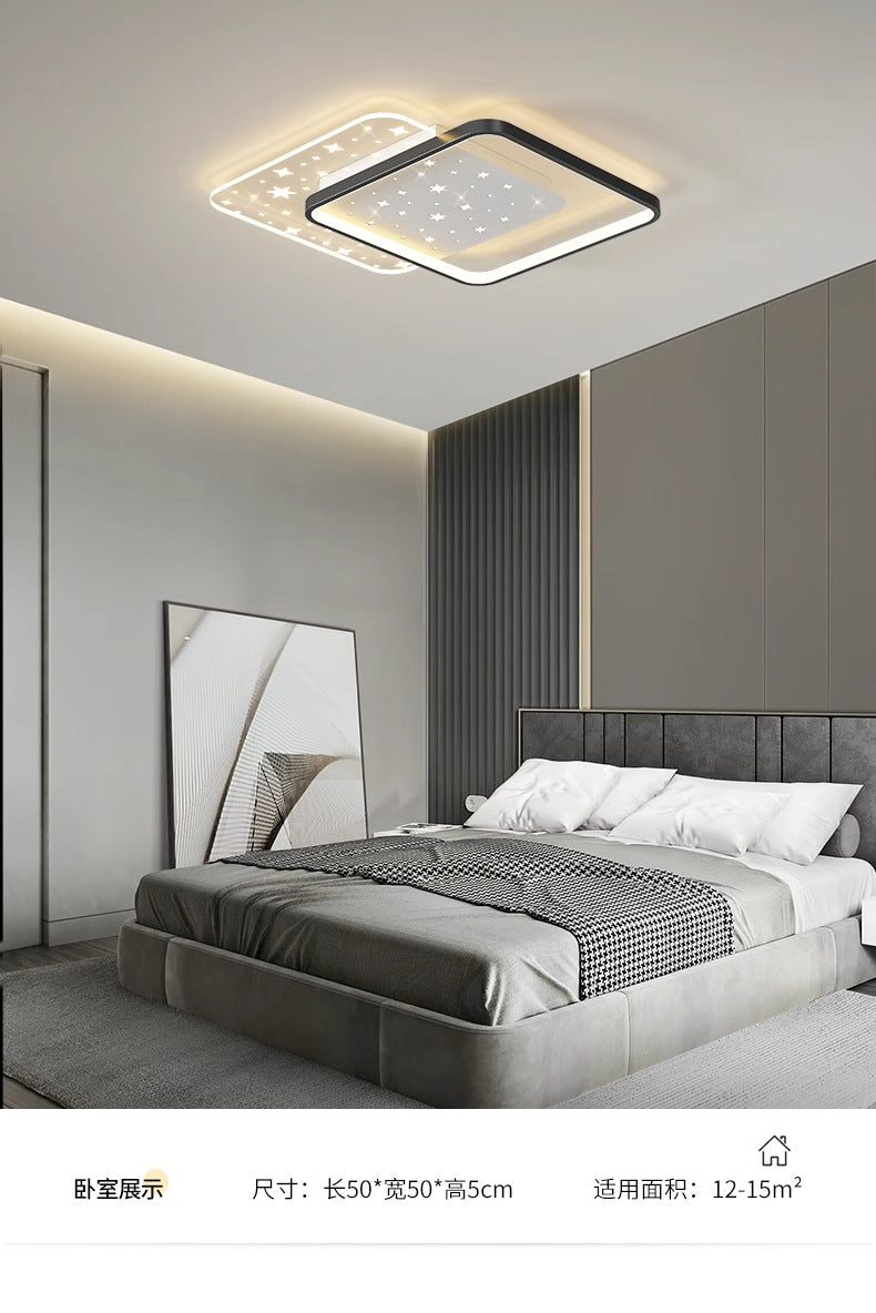 LED Light Luxury Living Room Main Light Starry Sky Restaurant Chandelier Modern Simple Nordic Bedroom Ceiling Light Full House Package