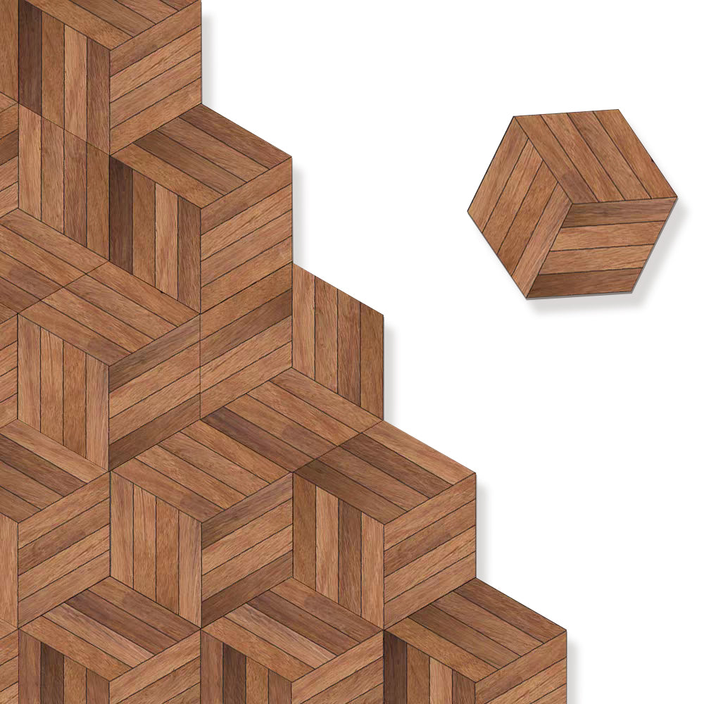 ENF&B1 Certified Luxury Hexagonal Honeycomb Parquet Waterproof Engineered Oak Wood Flooring for High-End Interior & Outdoor Use