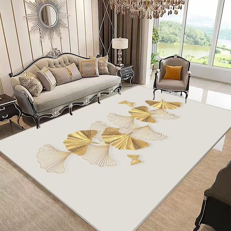 Crystal Velvet Carpet Luxury Stain-Resistant Easy Care Sofa Coffee Table Rug Home Bedroom Wear-Resistant Non-Slip Bedside Warm Blanket