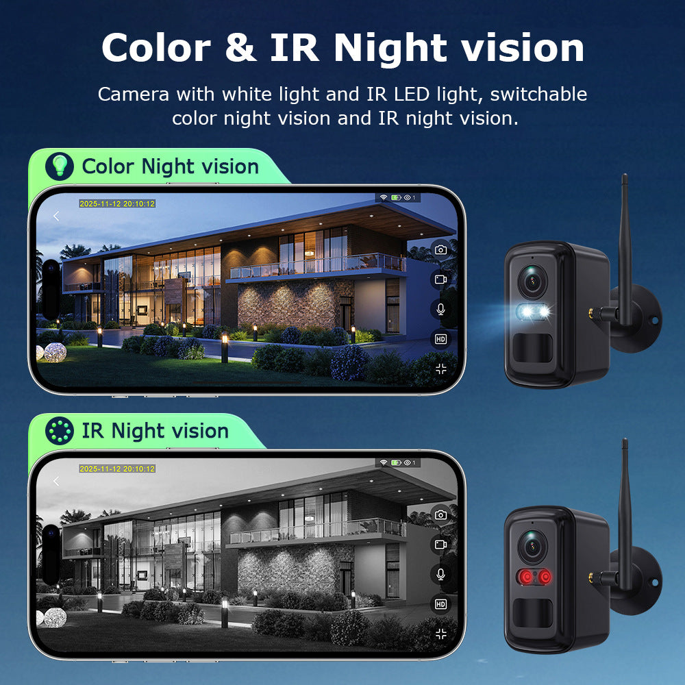 WiFi Base Station Camera Outdoor Solar Camera One-to-Four Home Use WiFi Battery Camera Set