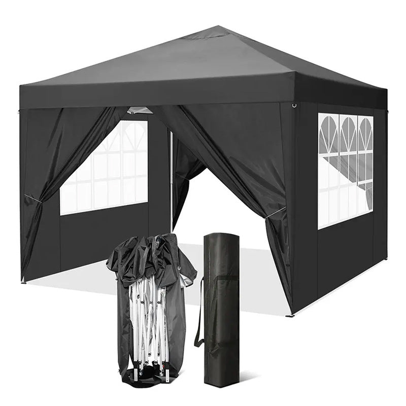 foreign trade four-corner folding tent12kg Hollow Frame Outdoor Activity Sunshade Rainproof Canopy with Enclosure