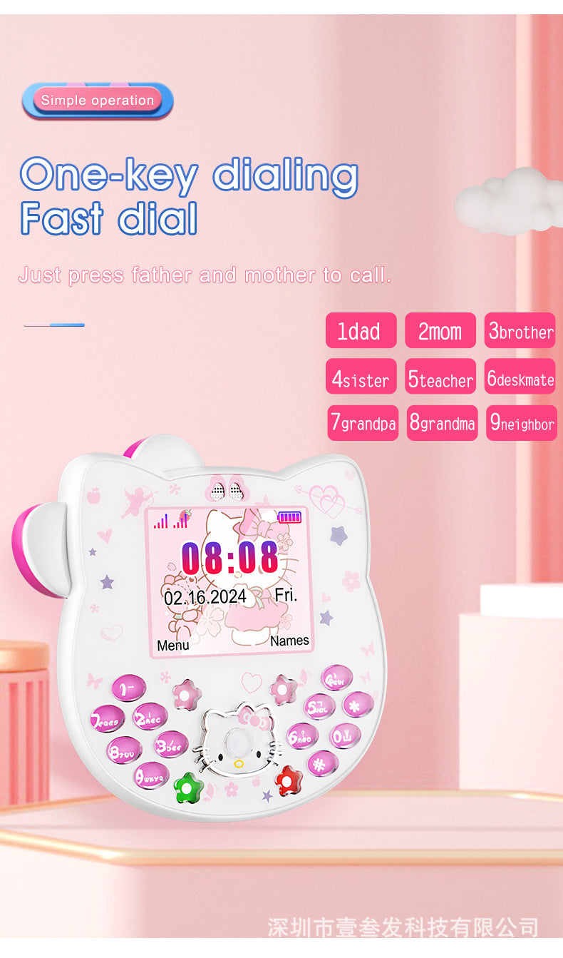 i168Mini Button Straight New Model Mini Hellokitty Small Phone Hot Sale Cartoon Cute