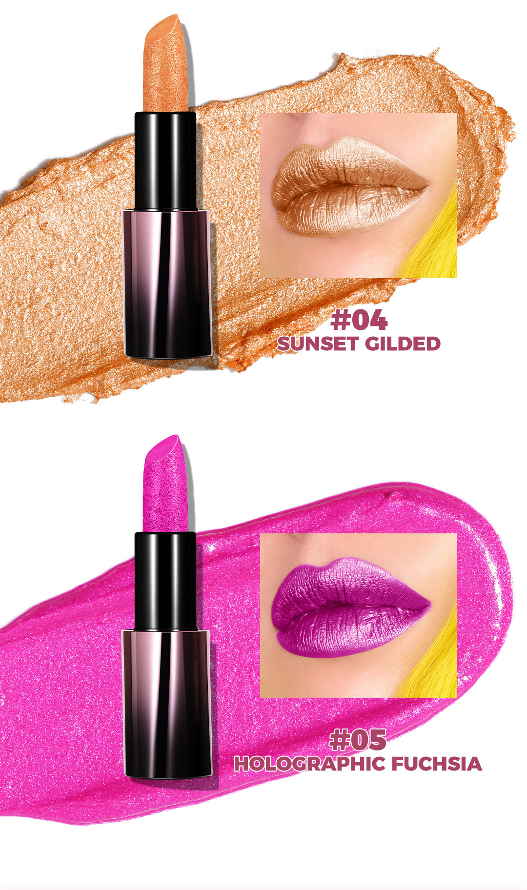 Hot-selling Magnetic Metal Pearl Lipstick Moisturizing Waterproof Non-stick Cup Long-lasting Colorfast Makeup Lipstick