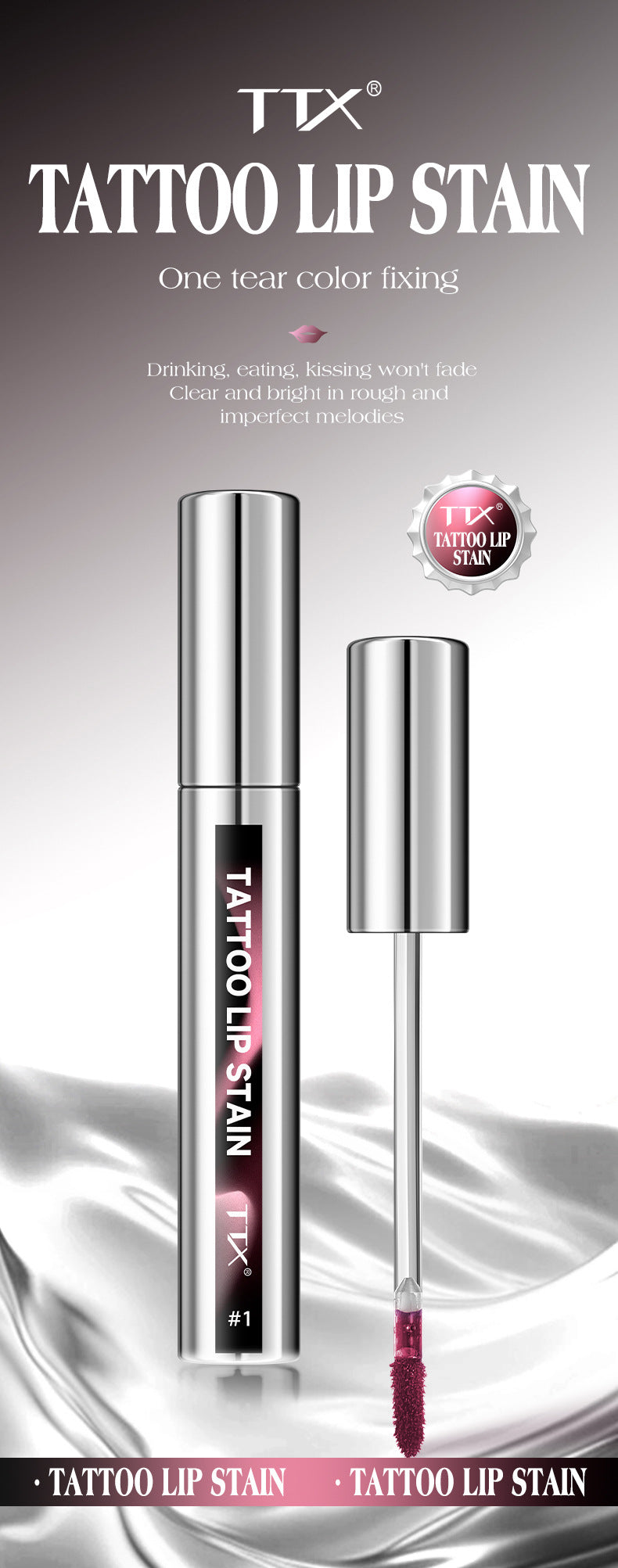 Tear-off Lip Gloss Velvet Matte Non-fading Non-stick Cup Tear-off Lip Color Version Labelable