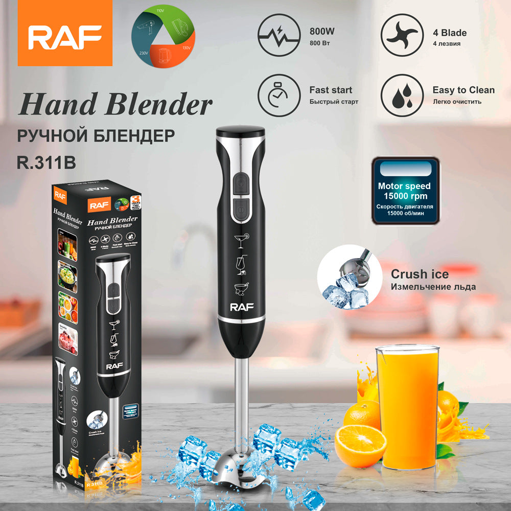 RAF European Standard Multifunctional Electric Blender Fruit Juicer Food Processor Kitchen Small Appliance Single Stick