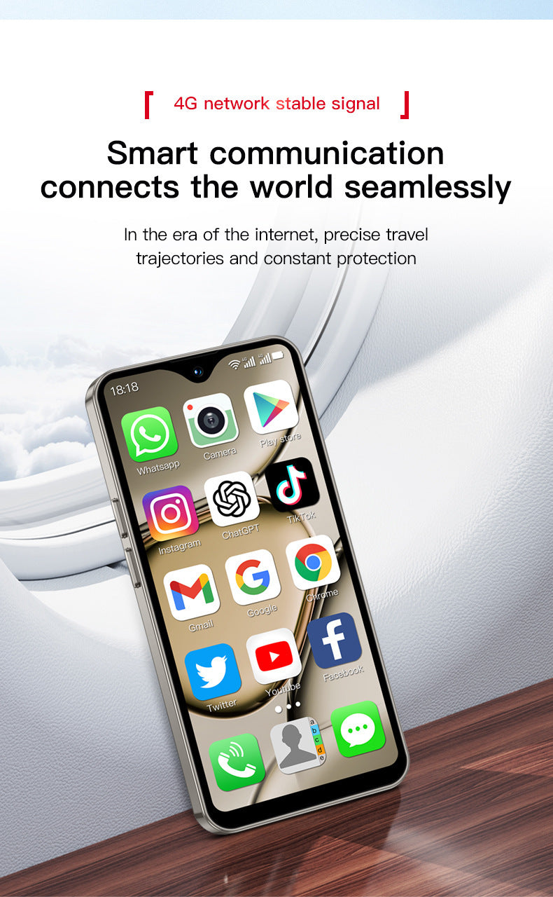 XS18promax All Netcom4G Mini Mobile Phone4.3Inch Water Drop Screen Ultra Small Foreign Language