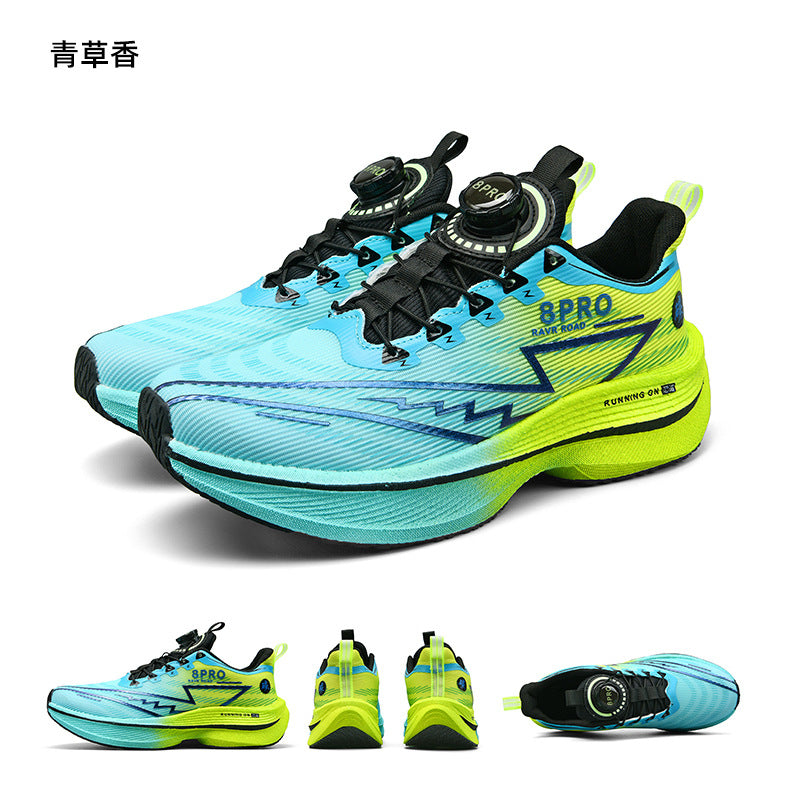 Red Rabbit8pro Button Student Sports Shoes for Men and Women, Carbon Plate Lightweight Shock-Absorbing Running Shoes, Candy Colors