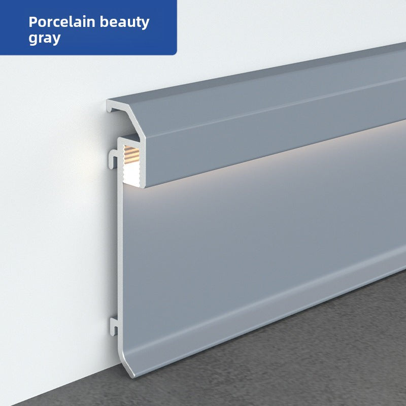 Aluminum alloy luminous baseboard, embedded luminous baseboard LED Aluminum alloy skirting board with light strip