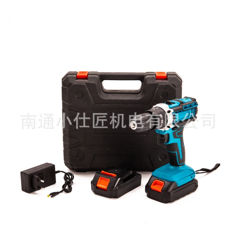 Brushless Lithium Battery Industrial Grade Cordless Drill Dual-Speed Impact Drill Household Multi-Function Electric Screwdriver One Battery One Charger