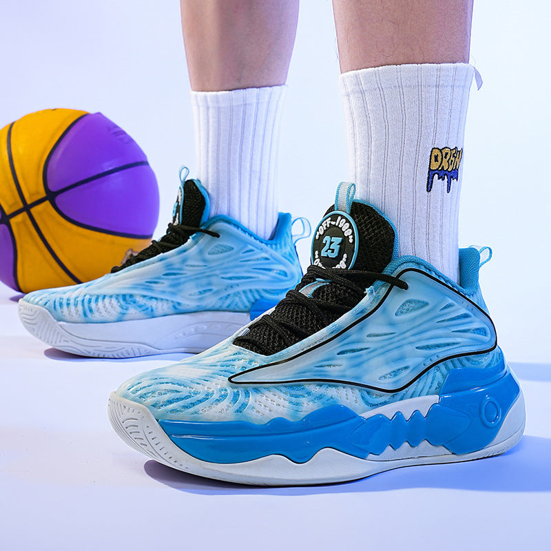 Luminous New Non-Slip Wear-Resistant Fashionable Sports Basketball Shoes Trendy Street Practical Sneakers Student Training Sports Shoes